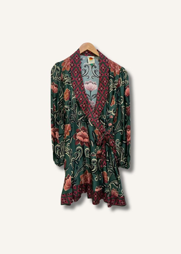 Farm Rio Arabesque Long Sleeve Mini Dress
