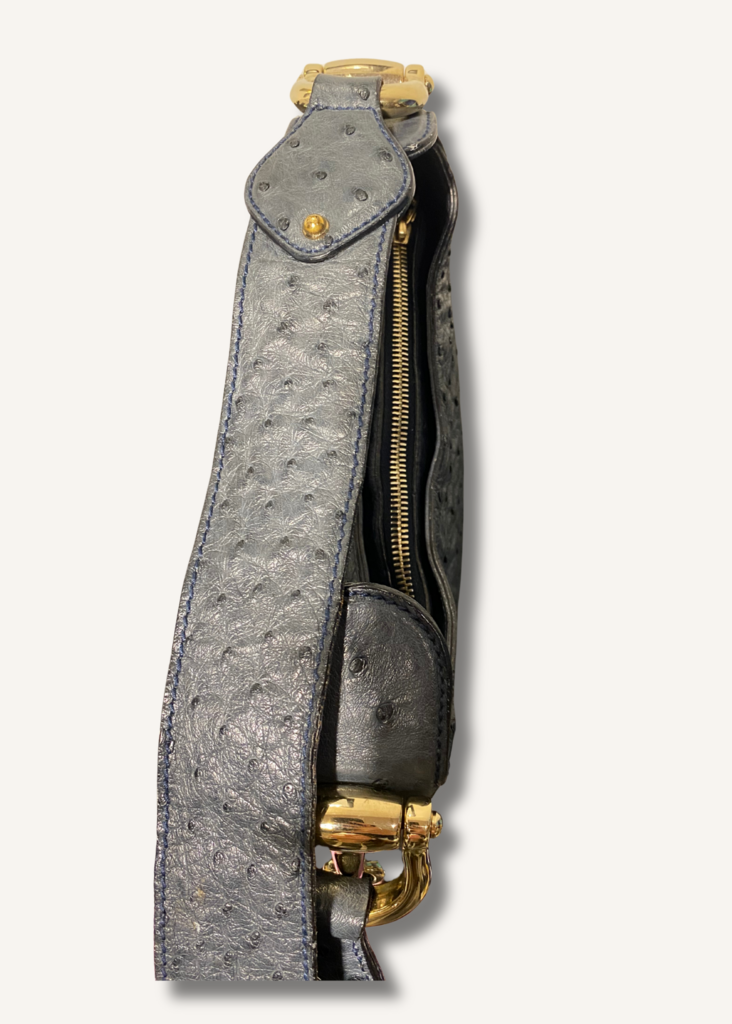 Gucci Ostrich Creole Hobo Bag