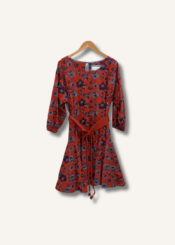 Anthropologie Juniper Embroidered Swing Dress