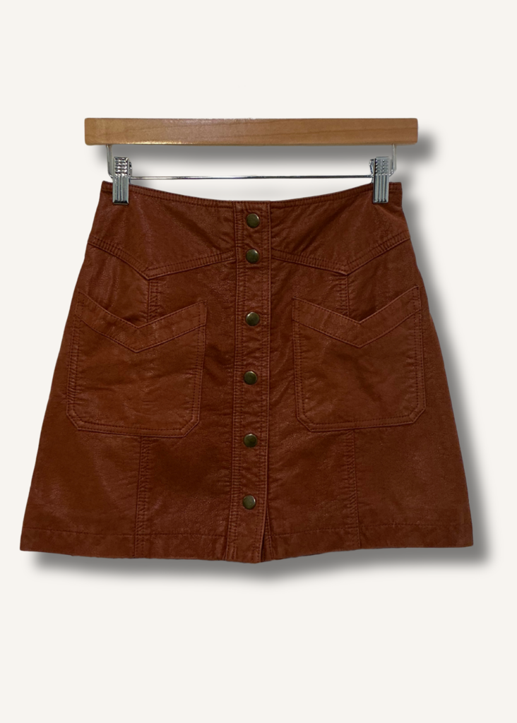 Free People Faux Suede Boho Mini Skirt