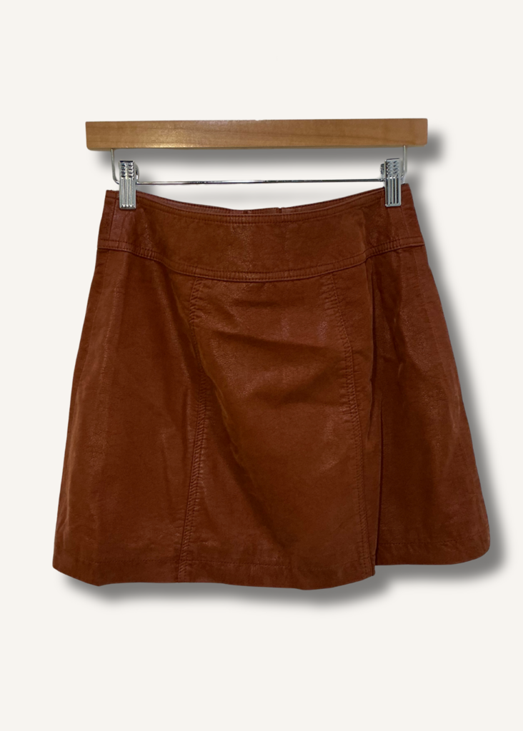 Free People Faux Suede Boho Mini Skirt
