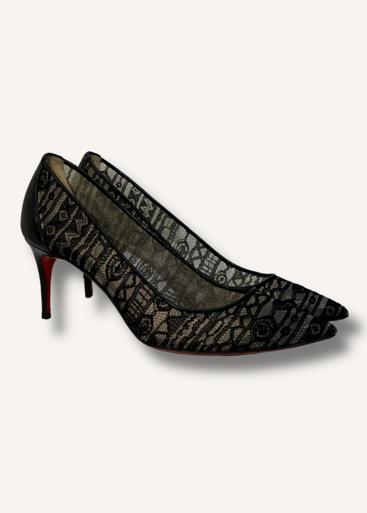 Louboutin Saramor Lace Pumps