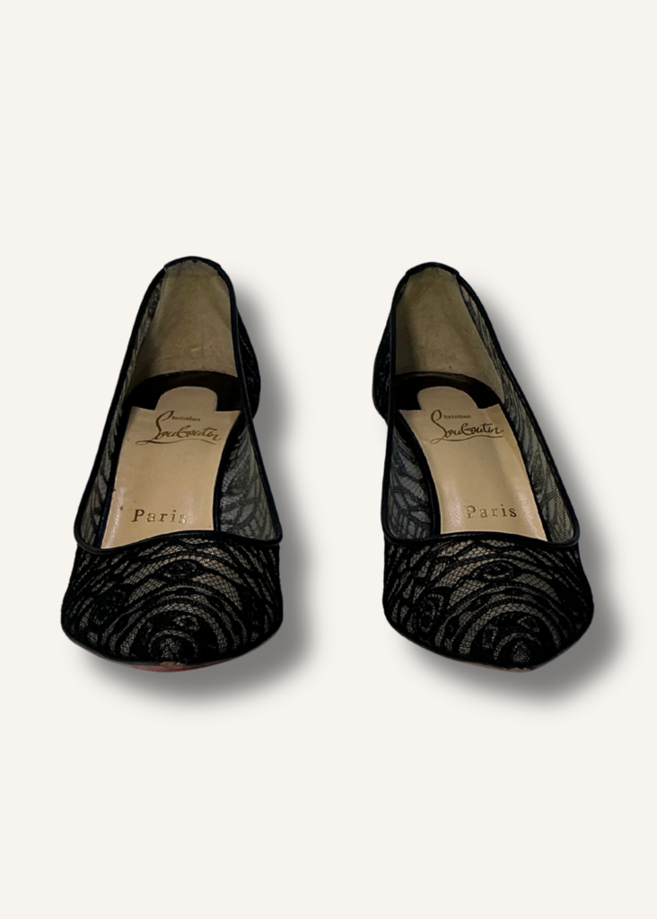 Louboutin Saramor Lace Pumps