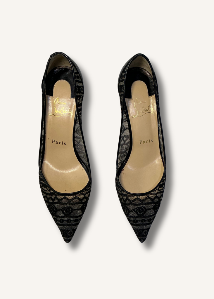 Louboutin Saramor Lace Pumps