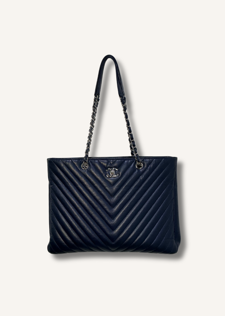 Chanel V-Stitch Chain Shopping Tote