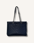 Chanel V-Stitch Chain Shopping Tote