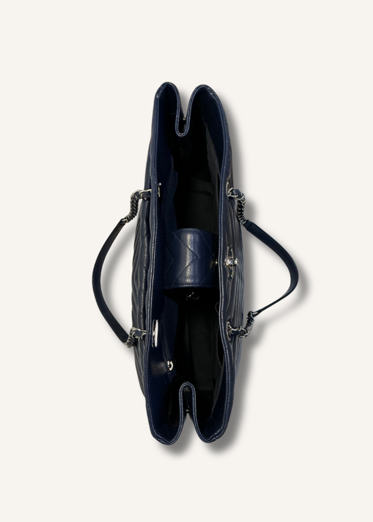 Chanel V-Stitch Chain Shopping Tote
