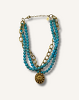 Susan Shaw Dolly Triple Strand Necklace