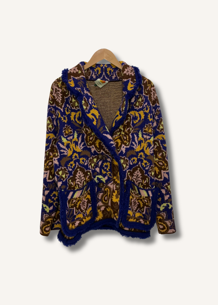 Farm Rio Glam Tapestry Knit Blazer