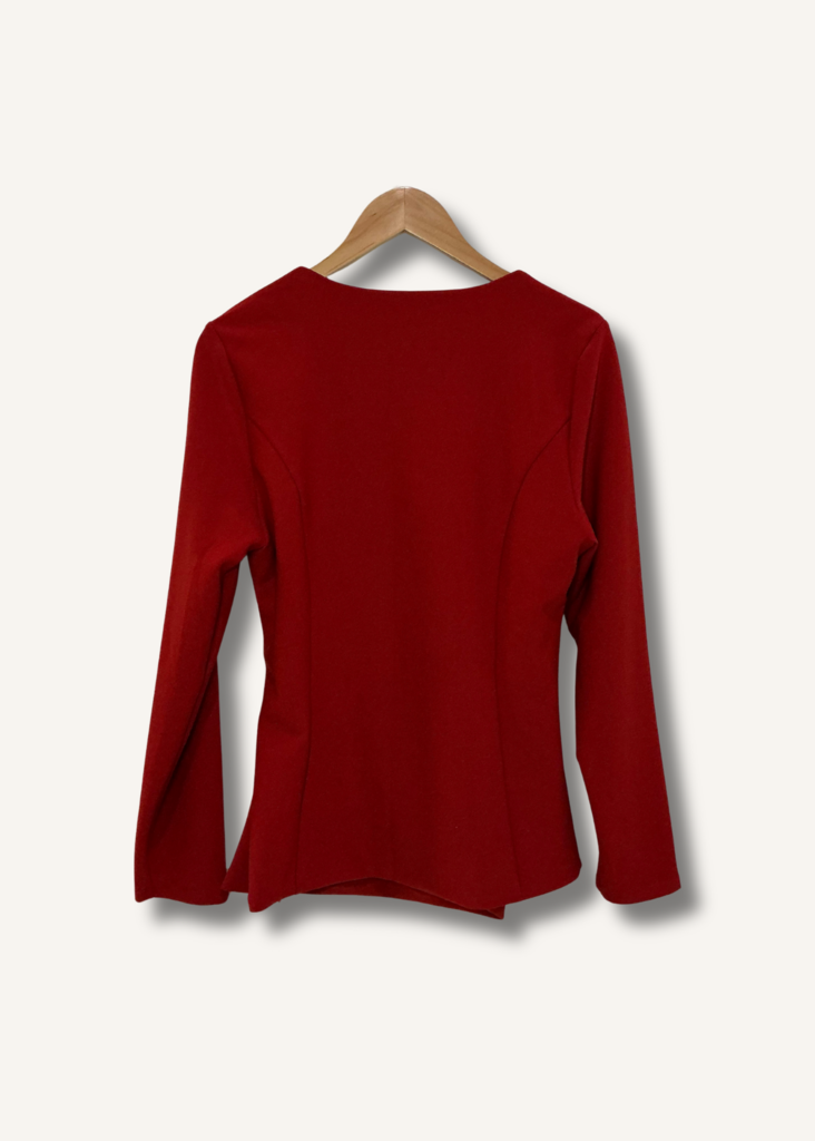 Abercrombie Long-Sleeve Stretch Crepe Portrait Top