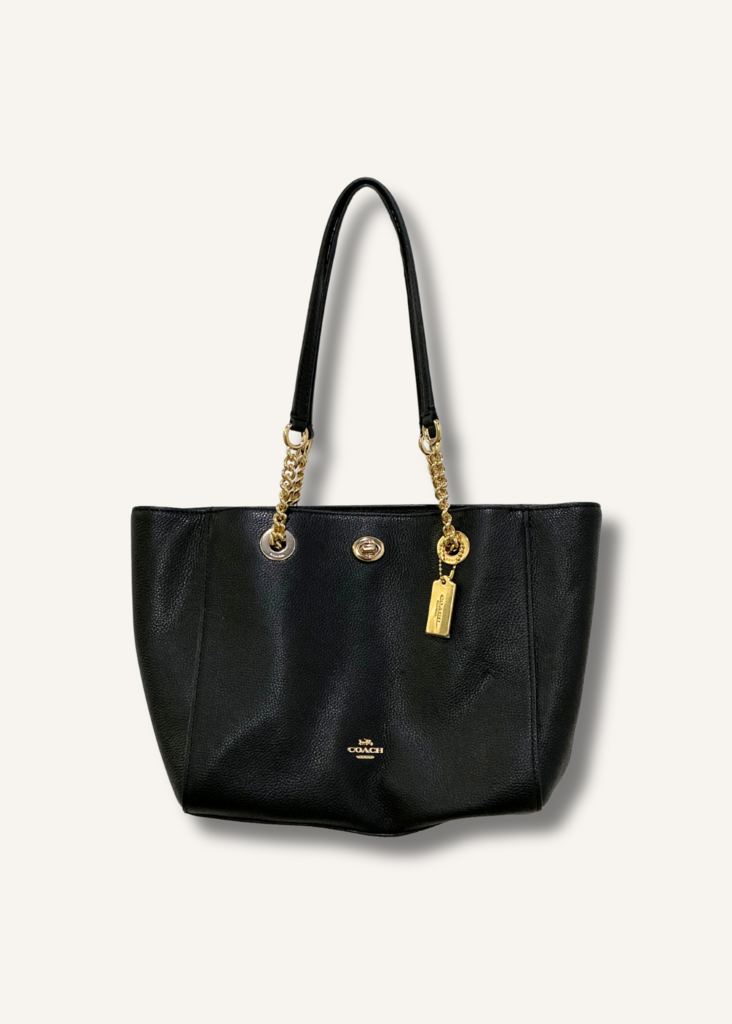 Coach Turnlock Chain Tote