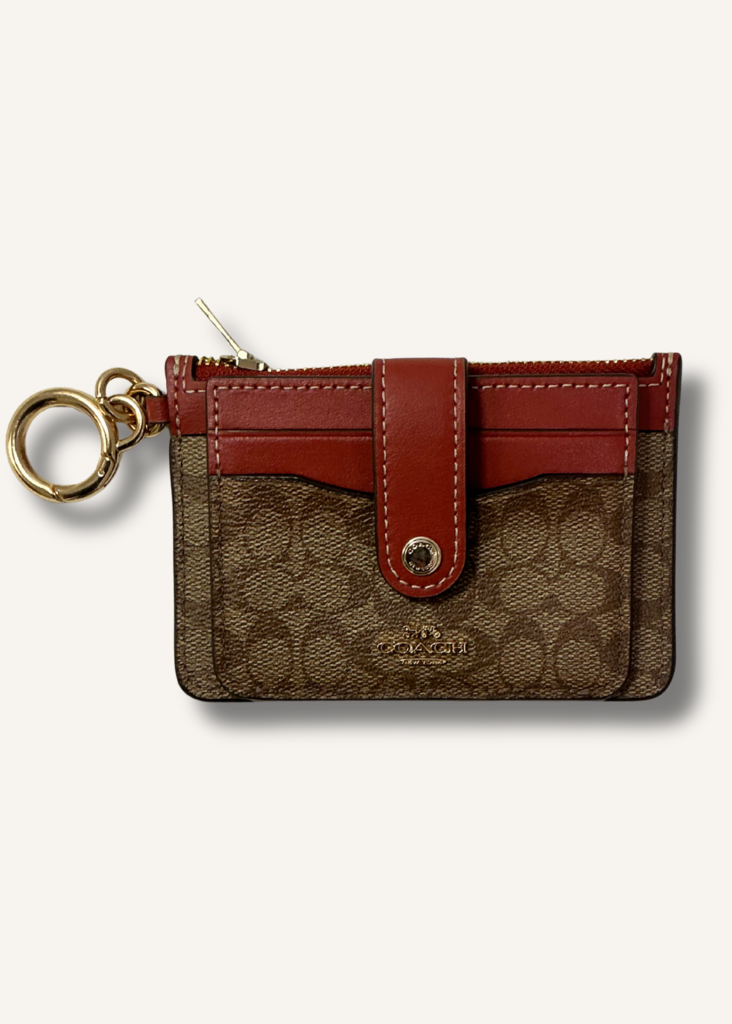 Coach Brown Keychain Wallet