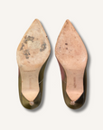 Manolo Blahnik BB Metallic Leather Pumps