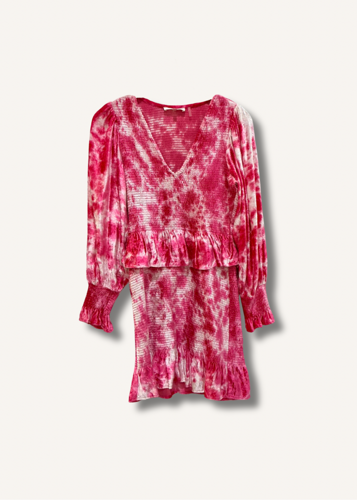 Loveshackfancy Evan Shirred Ruffle Mini Dress