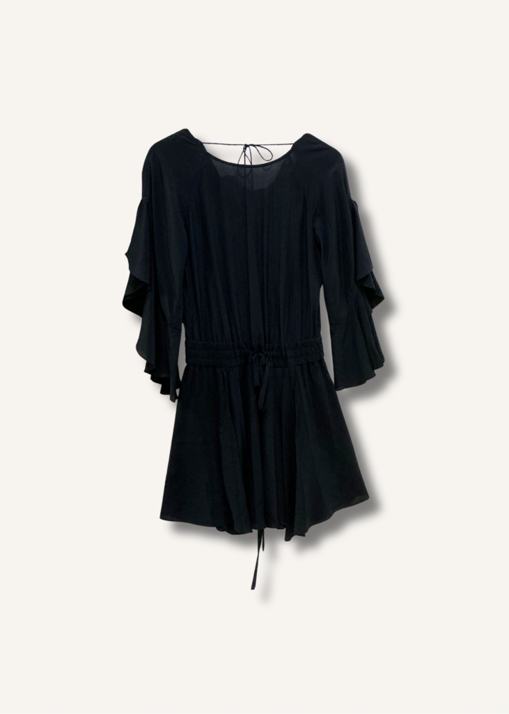 A.L.C Cannon Draped-Sleeve Silk Mini Dress