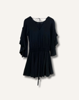 A.L.C Cannon Draped-Sleeve Silk Mini Dress