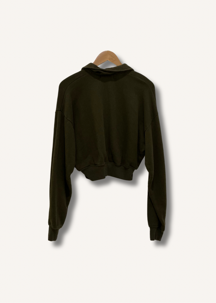 Eterne Cropped Half Zip Sweatshirt
