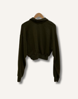 Eterne Cropped Half Zip Sweatshirt