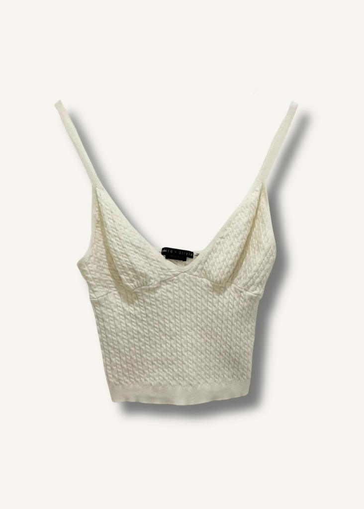 Alice + Olivia Kenna Cable Knit Tank