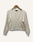 Alice + Olivia Cropped Cable Knit Cardigan