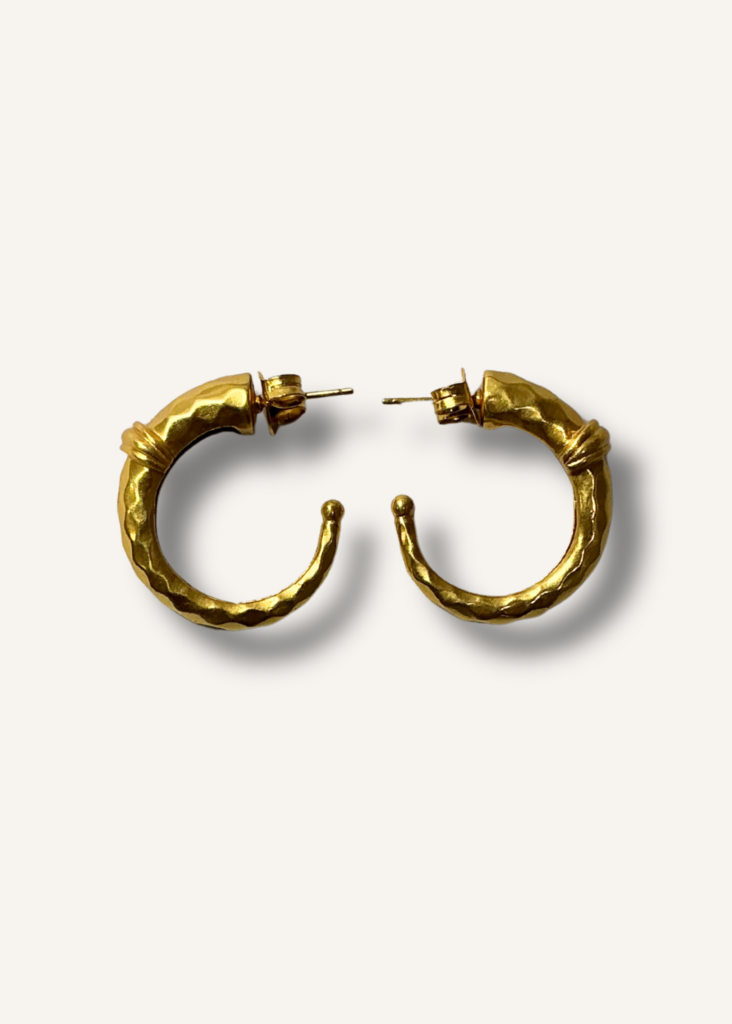Julie Vos Hammered Hoop Earrings