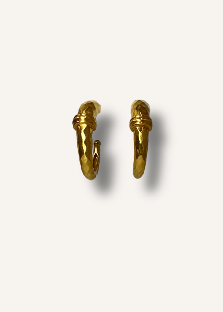 Julie Vos Hammered Hoop Earrings
