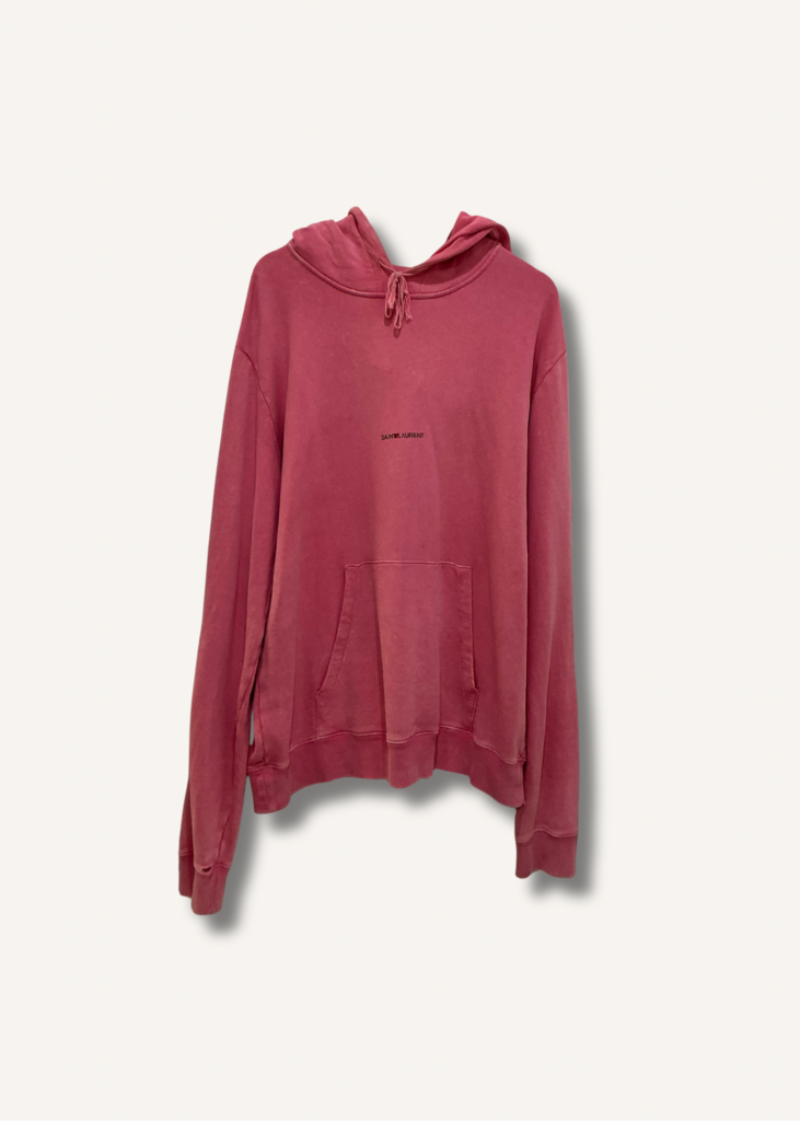 Saint Laurent Distressed Faded Hoodie