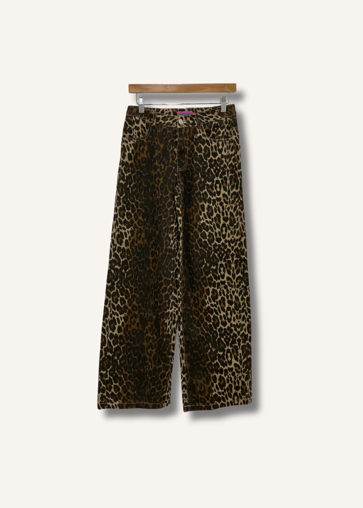 Edikted Leopard Print Jeans