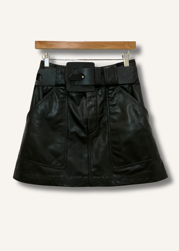 Sea New York Ayden Leather Mini Skirt
