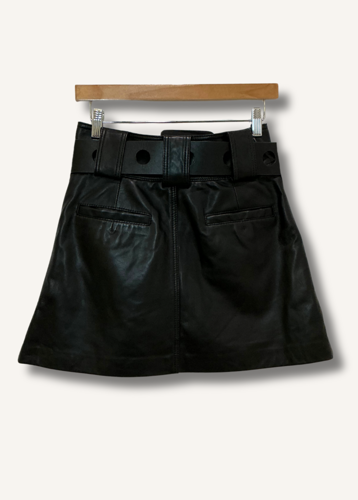 Sea New York Ayden Leather Mini Skirt