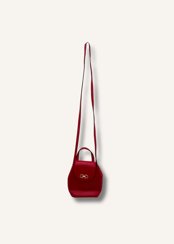 Ferragamo Gancini Logo Leather Backpack