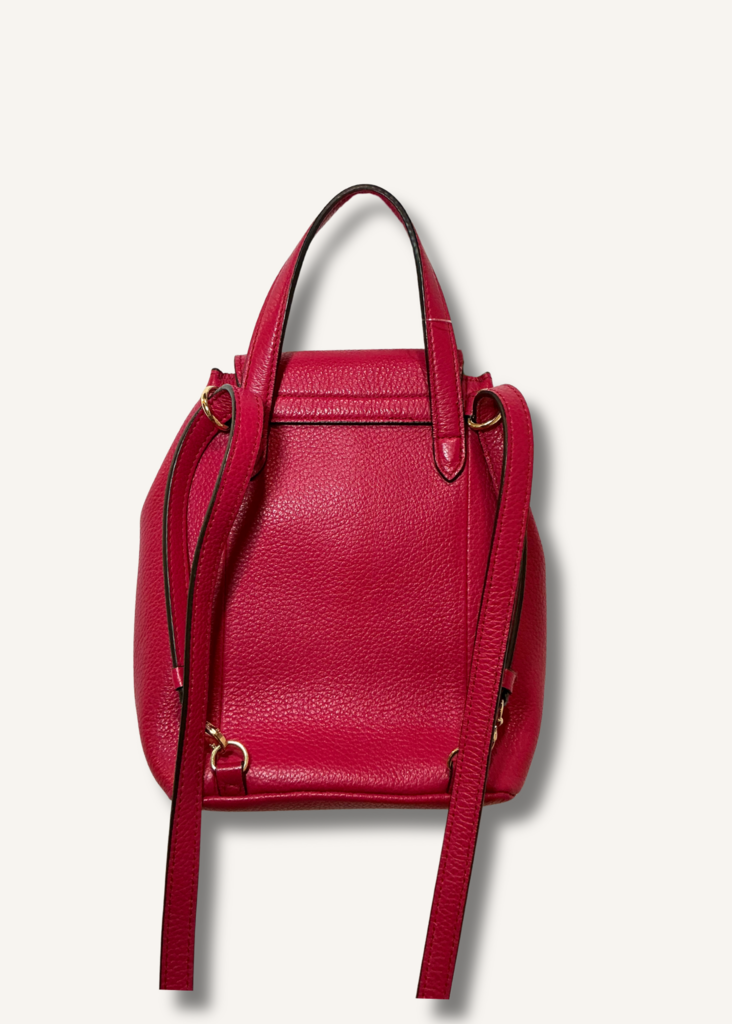 Ferragamo Gancini Logo Leather Backpack