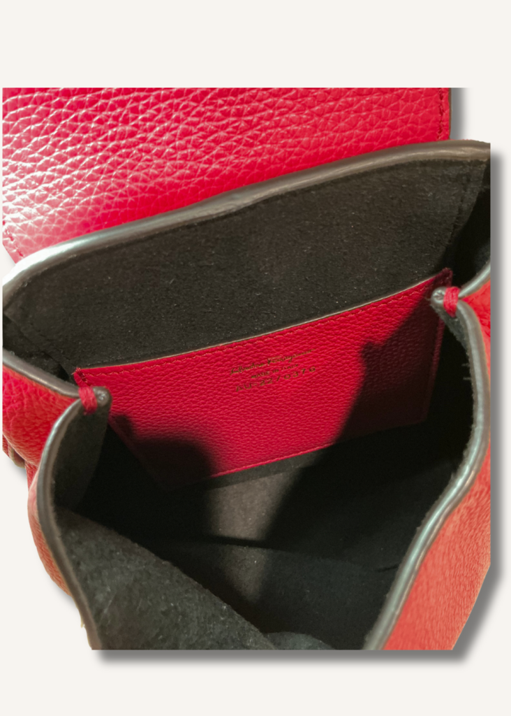 Ferragamo Gancini Logo Leather Backpack