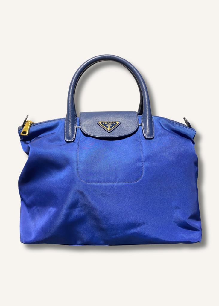 Prada Tessuto Nylon Saffiano Tote Bag