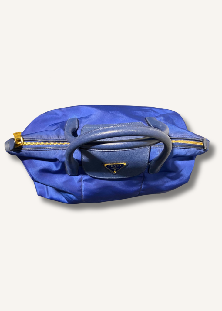 Prada Tessuto Nylon Saffiano Tote Bag