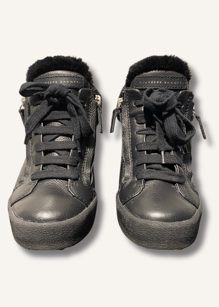 Giuseppe Zanotti Shearling-Lined Wedge Heel Sneakers