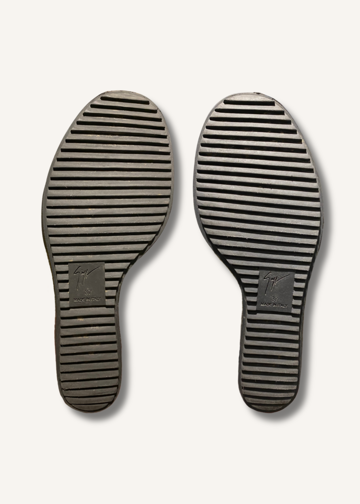 Giuseppe Zanotti Shearling-Lined Wedge Heel Sneakers