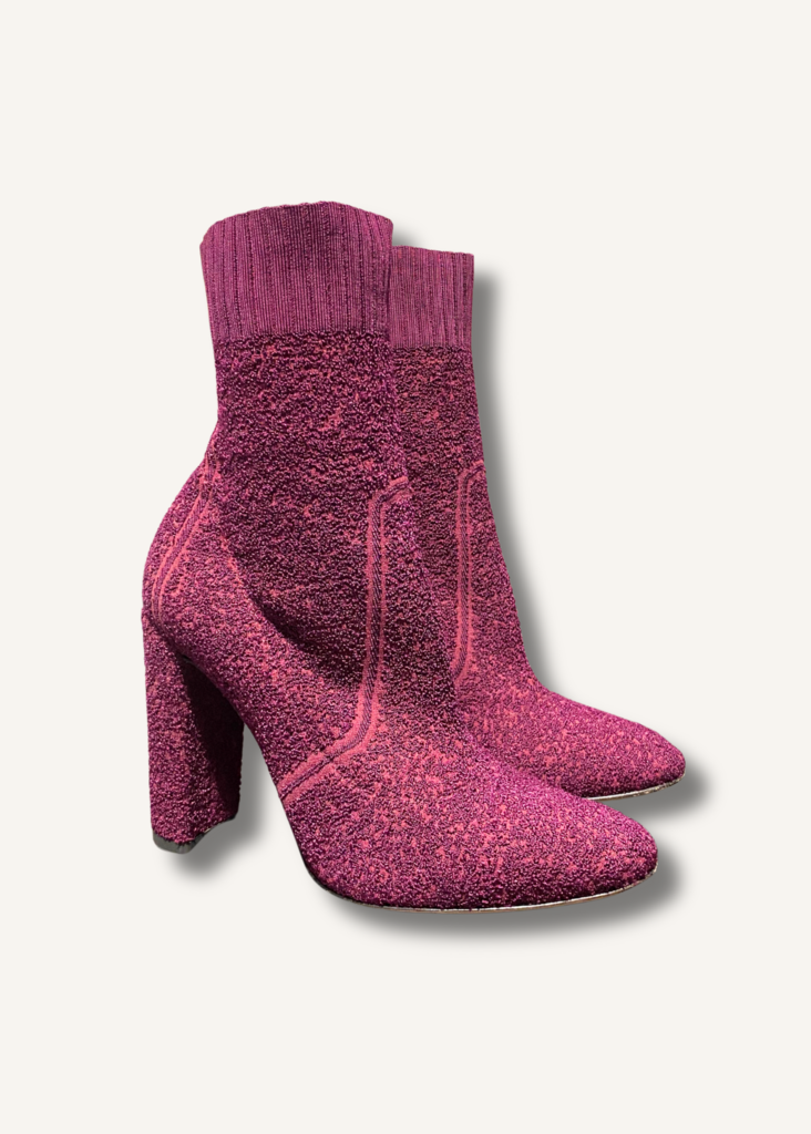 Gianvito Rossi Fiona Boucle Knit Ankle Boots