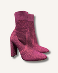 Gianvito Rossi Fiona Boucle Knit Ankle Boots