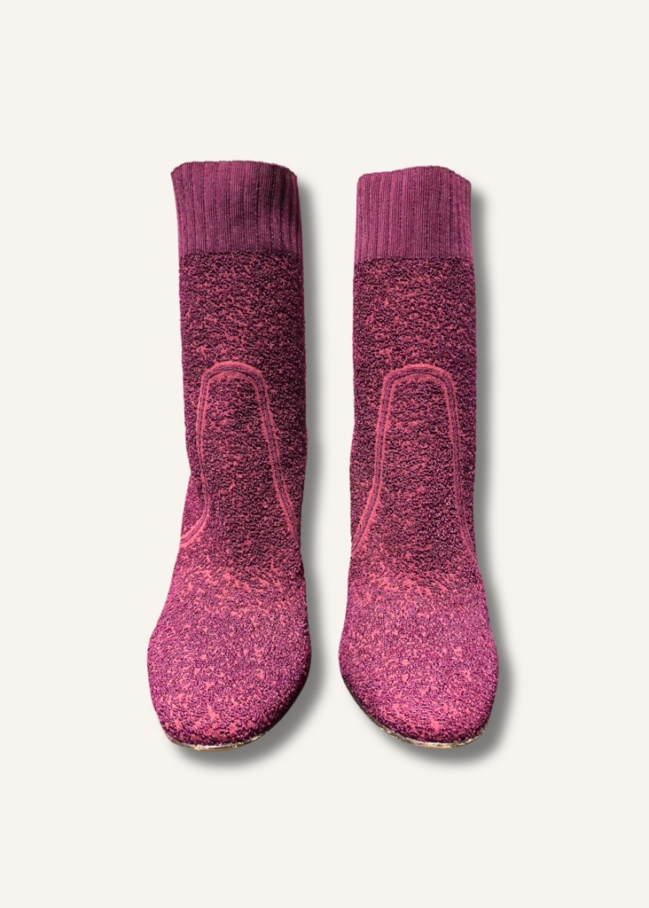 Gianvito Rossi Fiona Boucle Knit Ankle Boots