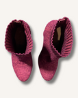 Gianvito Rossi Fiona Boucle Knit Ankle Boots