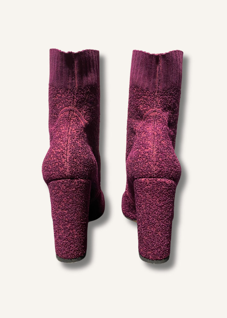 Gianvito Rossi Fiona Boucle Knit Ankle Boots