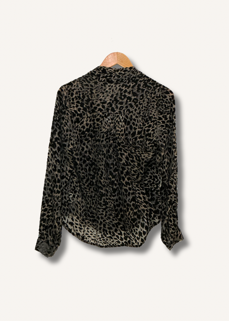 Lagence Velvet Leopard Blouse