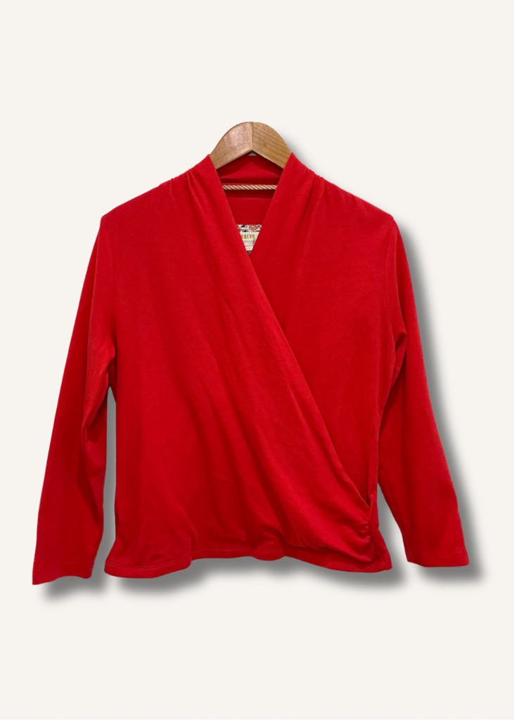 Maeve Curran Faux Wrap Top