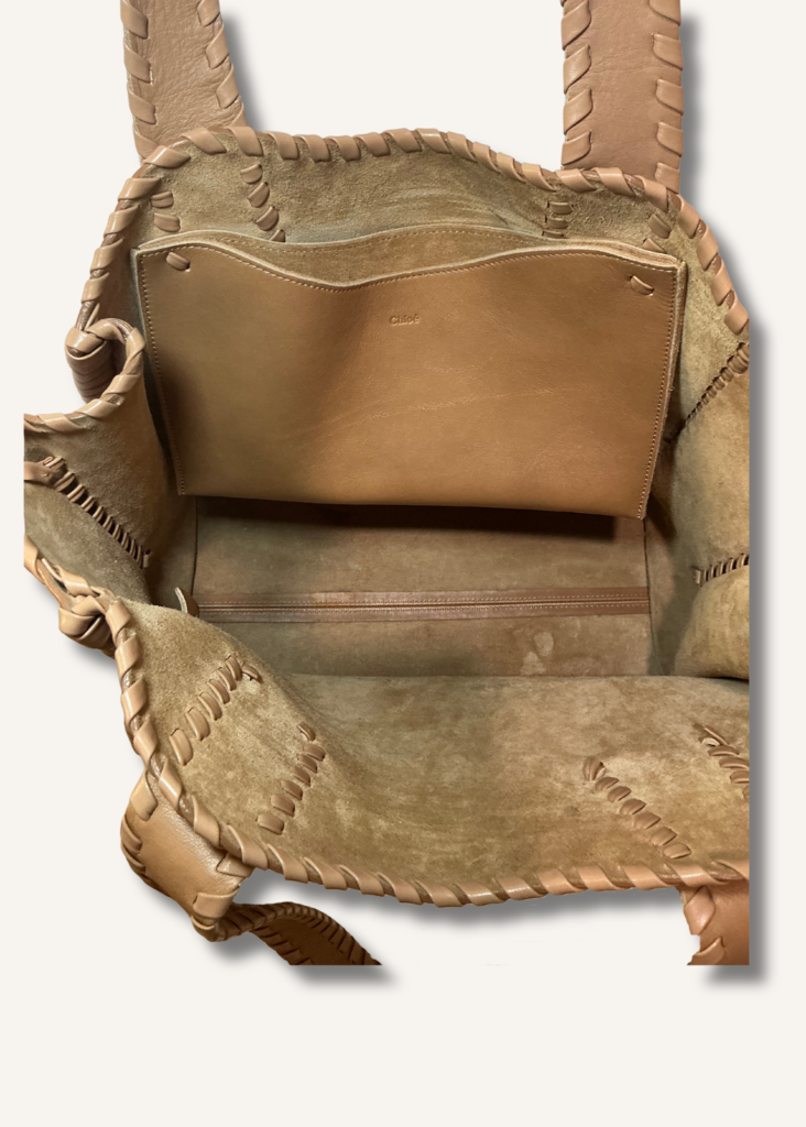 Chloe Medium Mony Whipstitch Leather Tote
