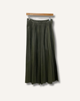 Red Valentino Pleated Accordion Leather Skirt
