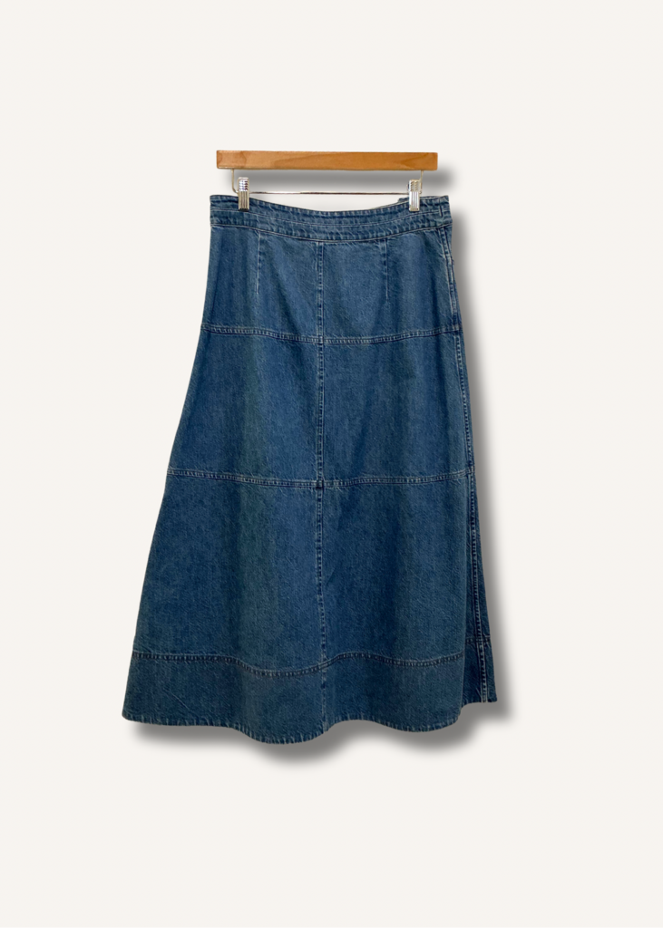 Tanya Taylor Hudie Denim Midi-Skirt
