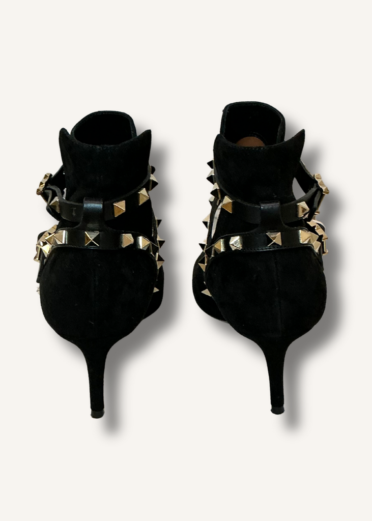 Valentino Rockstud Suede Booties