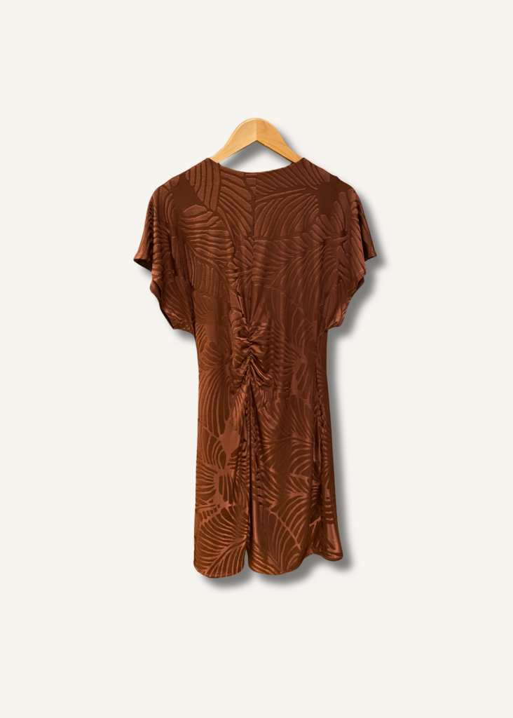 Anthropologie V-Neck Faux-Wrap Knit Mini Dress