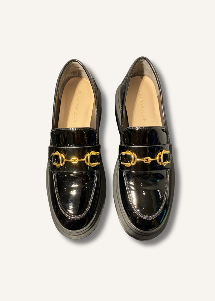 Stuart Weitzman Owen Patent Leather Platform Bit Loafers